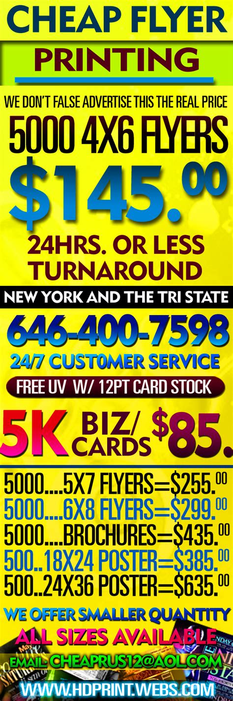 cheap flyer printing in nyc area